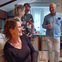 Feier in der Unterkunft in Piran
